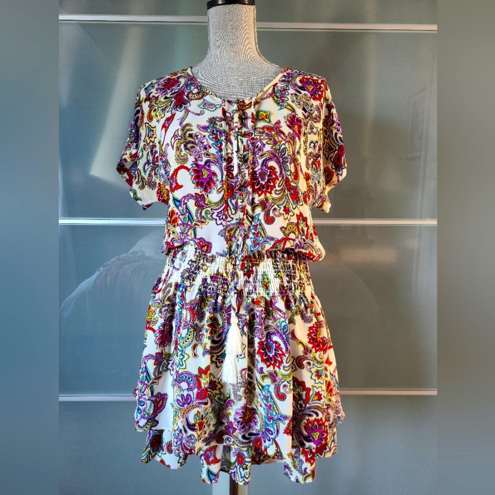 Summer ruffled mini dress